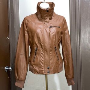 Ms.Posh leather brown jacket